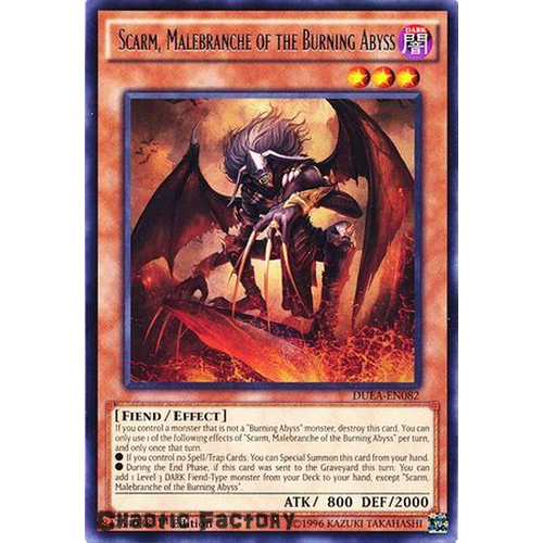 Yugioh Scarm, Malebranche of the Burning Abyss Rare DUEA-EN082 1st Edition NM