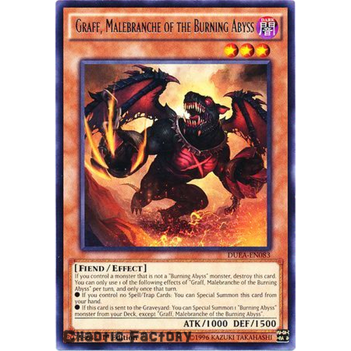 Yugioh Graff, Malebranche of the Burning Abyss Rare DUEA-EN083 1st Edition NM
