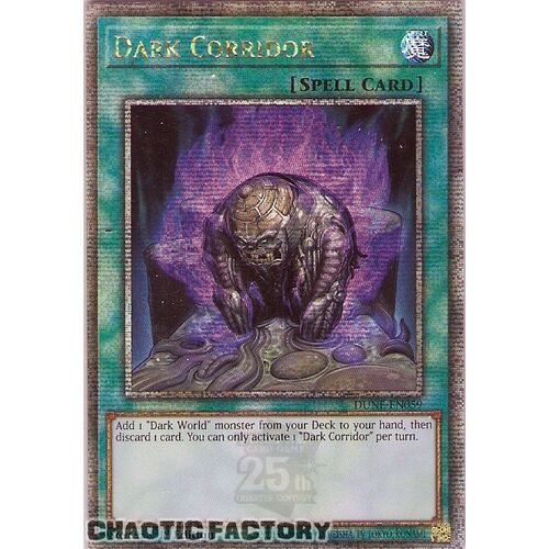 Quarter Century Secret Rare DUNE-EN059 Dark Corridor 1st Edition NM