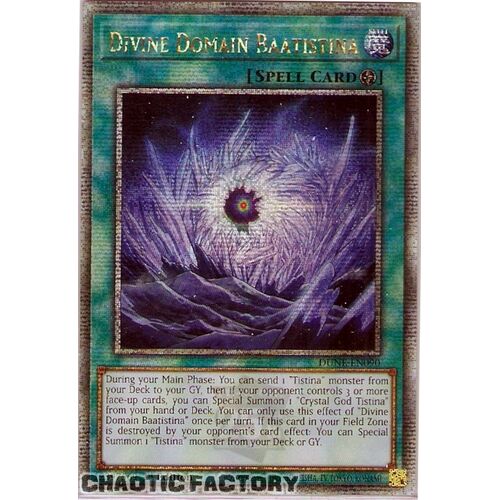 Quarter Century Secret Rare DUNE-EN090 Divine Domain Baatistina 1st Edition NM