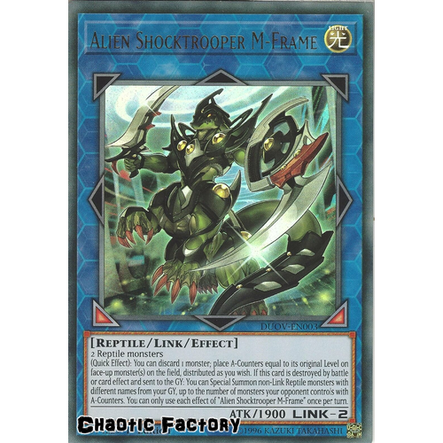DUOV-EN003 Alien Shocktrooper M-Frame Ultra Rare 1st Edition NM