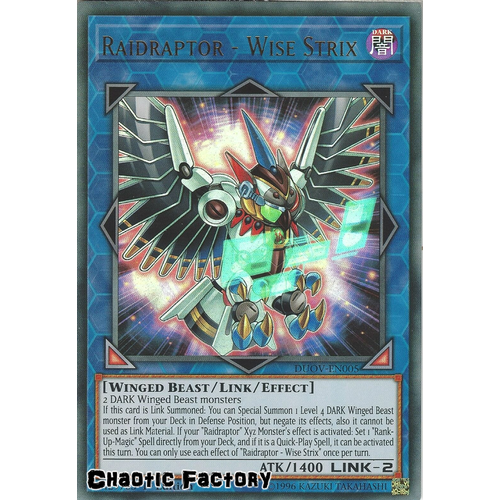 DUOV-EN005 Raidraptor - Wise Strix Ultra Rare 1st Edition NM