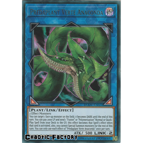 DUOV-EN021 Predaplant Verte Anaconda Ultra Rare 1st Edition NM