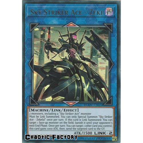 DUOV-EN024 Sky Striker Ace - Zeke Ultra Rare 1st Edition NM