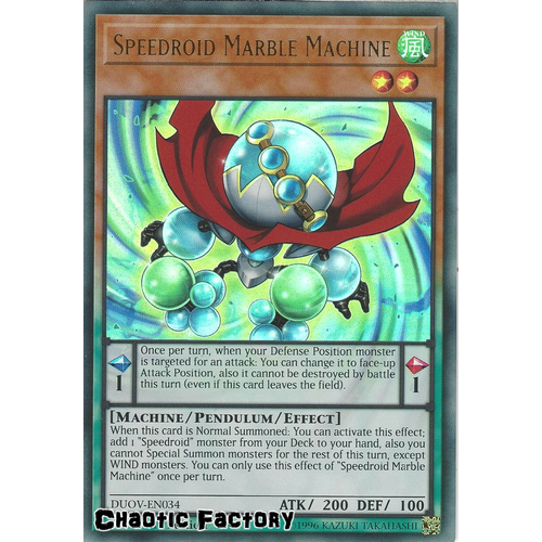 DUOV-EN034 Speedroid Marble Machine Ultra Rare 1st Edition NM