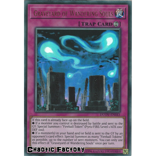 DUOV-EN043 Graveyard of Wandering Souls Ultra Rare 1st Edition NM