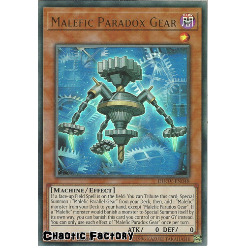 DUOV-EN048 Malefic Paradox Gear Ultra Rare 1st Edition NM