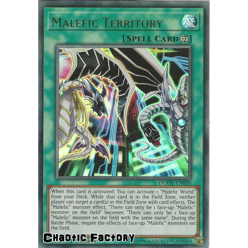 DUOV-EN049 Malefic Territory Ultra Rare 1st Edition NM