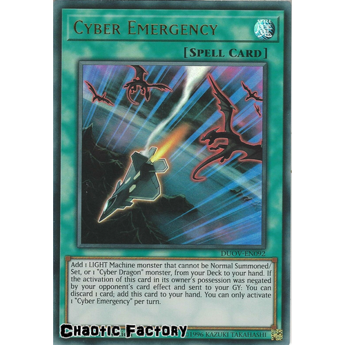 DUOV-EN092 Cyber Emergency Ultra Rare 1st Edition NM
