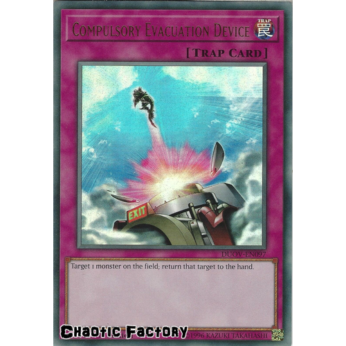 DUOV-EN097 Compulsory Evacuation Device Ultra Rare 1st Edition NM