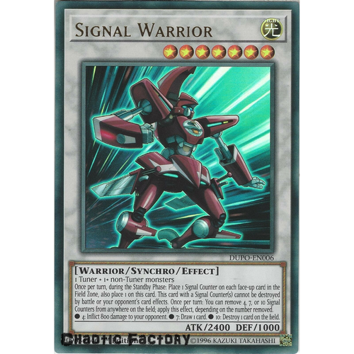 Yugioh DUPO-EN006 Signal Warrior Ultra Rare 1st Edtion NM