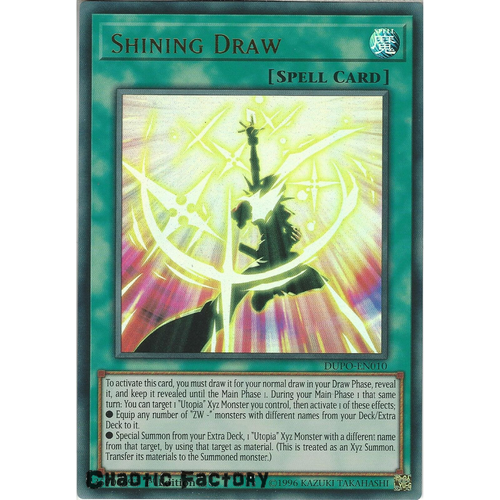 Yugioh DUPO-EN010 Shining Draw Ultra Rare 1st Edtion NM