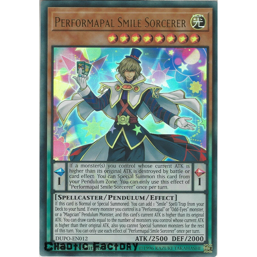 Yugioh DUPO-EN012 Performapal Smile Sorcerer Ultra Rare 1st Edtion NM