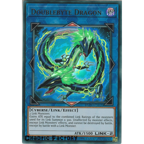 Yugioh DUPO-EN020 DoubleByte Dragon Ultra Rare 1st Edtion NM