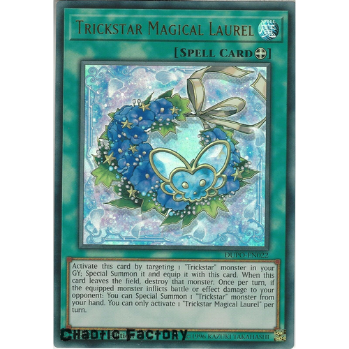 Yugioh DUPO-EN022 Trickstar Magical Laurel Ultra Rare 1st Edtion NM