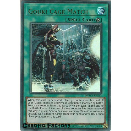 Yugioh DUPO-EN024 Gouki Cage Match Ultra Rare 1st Edtion NM