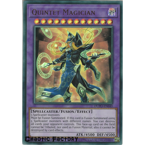 Yugioh DUPO-EN040 Quintet Magician Ultra Rare 1st Edtion NM