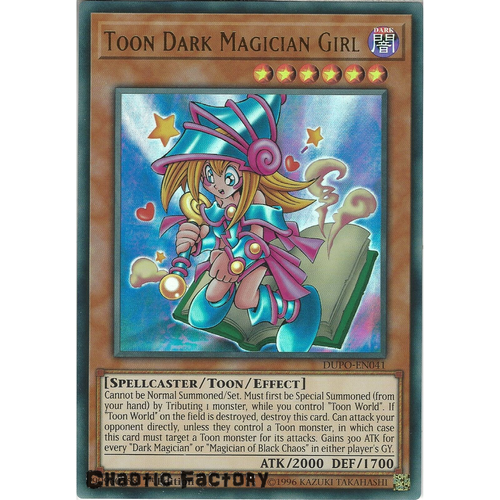 Yugioh DUPO-EN041 Toon Dark Magician Girl Ultra Rare 1st Edtion NM