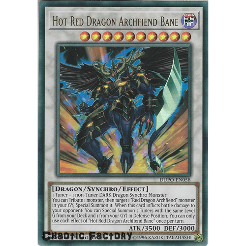 Yugioh DUPO-EN058 Hot Red Dragon Archfiend Bane Ultra Rare 1st Edtion NM