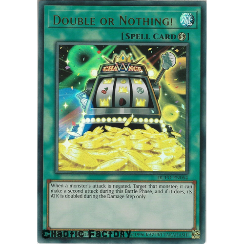 Yugioh DUPO-EN064 Double or Nothing! Ultra Rare 1st Edtion NM