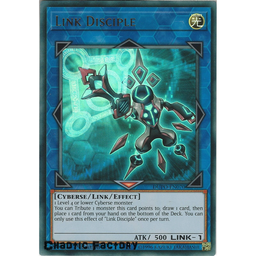 Yugioh DUPO-EN070 Link Disciple Ultra Rare 1st Edtion NM