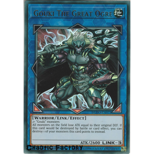 Yugioh DUPO-EN073 Gouki the Great Ogre Ultra Rare 1st Edtion NM