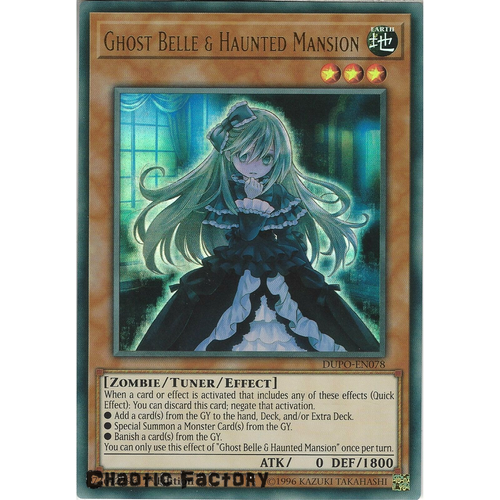 Yugioh DUPO-EN078 Ghost Belle & Haunted Mansion Ultra Rare 1st Edtion NM