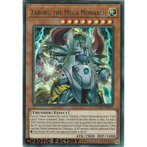 Yugioh DUPO-EN079 Zaborg the Mega Monarch Ultra Rare 1st Edtion NM