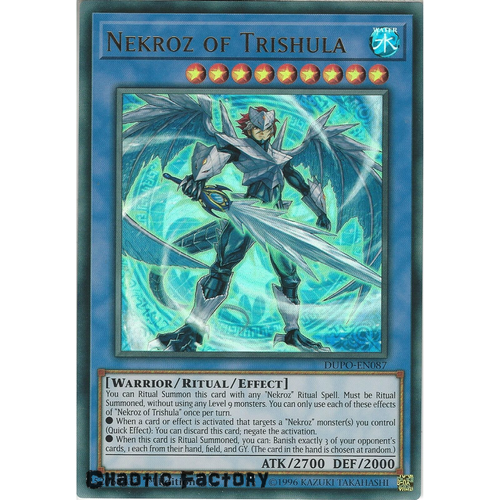 Yugioh DUPO-EN087 Nekroz of Trishula Ultra Rare 1st Edtion NM