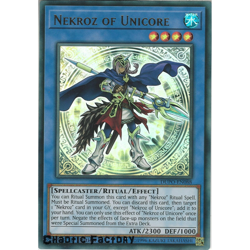 Yugioh DUPO-EN088 Nekroz of Unicore Ultra Rare 1st Edtion NM