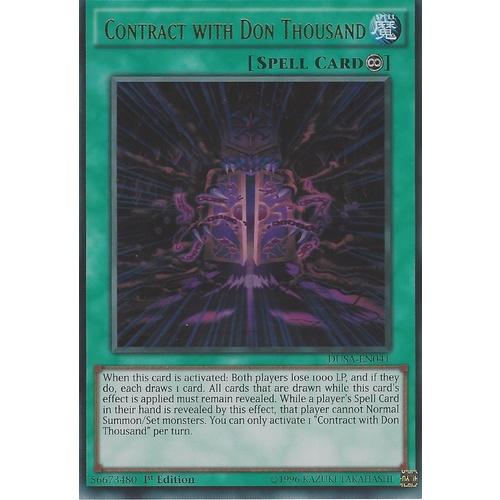 Contract with Don Thousand DUSA-EN041 Ultra Rare 1st edition NM