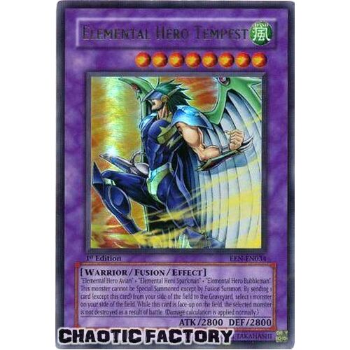 Elemental Hero Tempest - EEN-EN034 - Ultra Rare 1ST EDITION LP