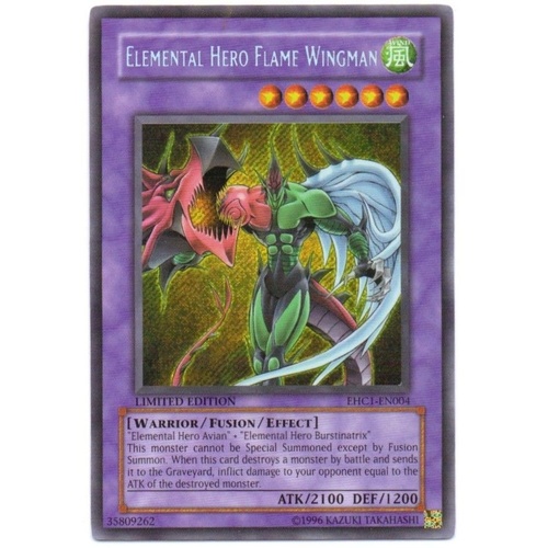 Elemental Hero Flame Wingman - EHC1-EN004 - Secret Rare - Limited Edition NM