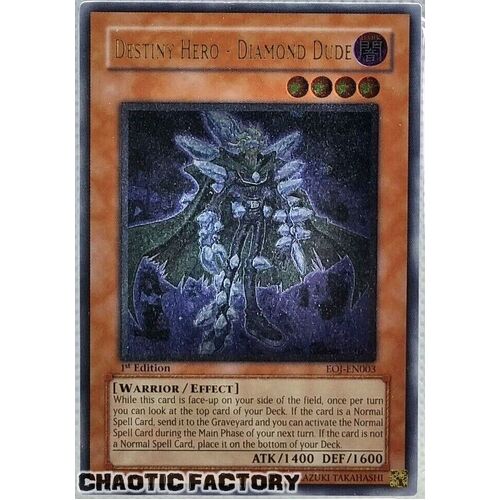 Ultimate Rare - Destiny Hero - Diamond Dude - EOJ-EN003 1ST Edition LP