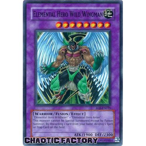 EOJ-EN035 Elemental Hero Wild Wingman Super Rare Unlimited Edition NM