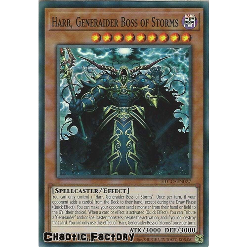 ETCO-EN027 Harr, Generaider Boss of Storms Super Rare 1st Edition NM