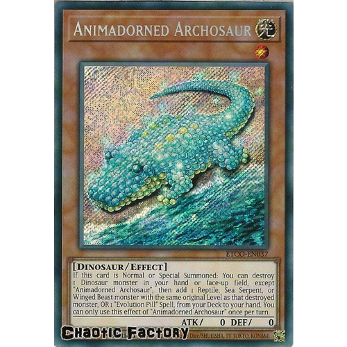 ETCO-EN037 Animadorned Archosaur Secret Rare 1st Edition NM