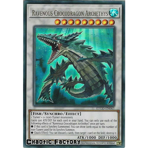 ETCO-EN043 Ravenous Crocodragon Archethys Ultra Rare 1st Edition NM