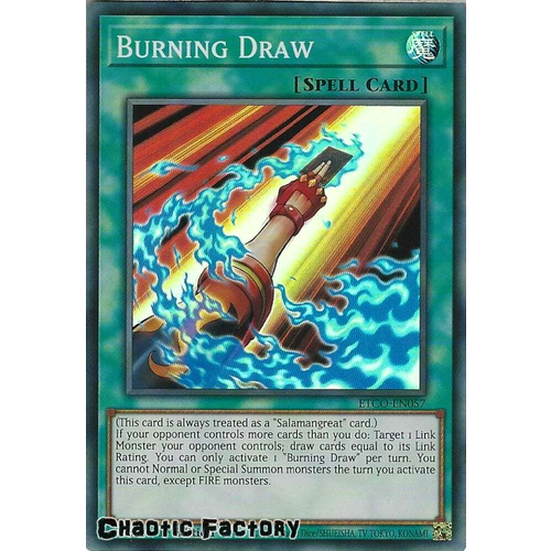 ETCO-EN057 Burning Draw Super Rare 1st Edition NM