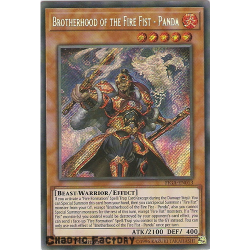 FIGA-EN013 Brotherhood of the Fire Fist - Panda Secret Rare 1st Edtion NM