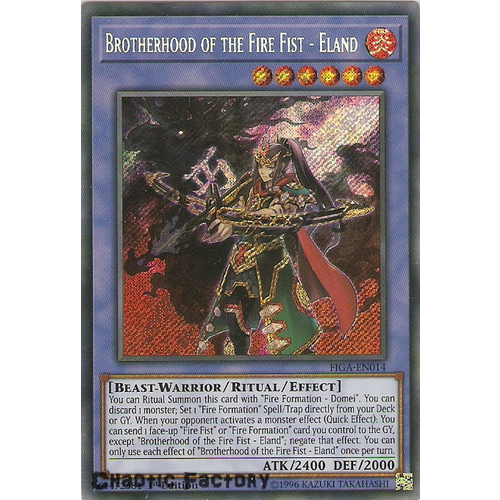 FIGA-EN014 Brotherhood of the Fire Fist - Eland Secret Rare 1st Edtion NM