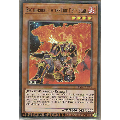 FIGA-EN023 Brotherhood of the Fire Fist - Bear Super Rare 1st Edtion NM