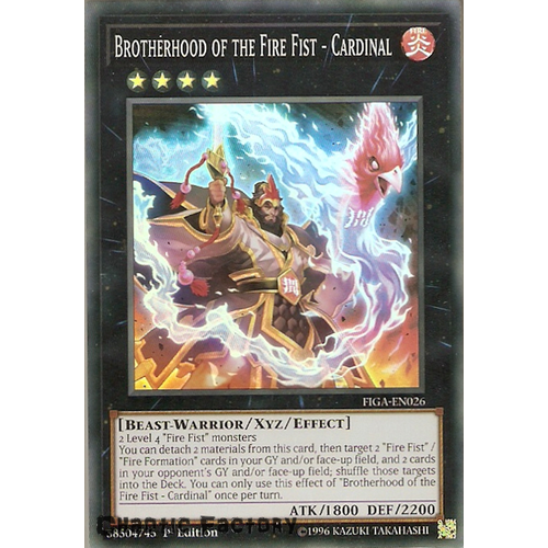 FIGA-EN026 Brotherhood of the Fire Fist - Cardinal Super Rare 1st Edtion NM