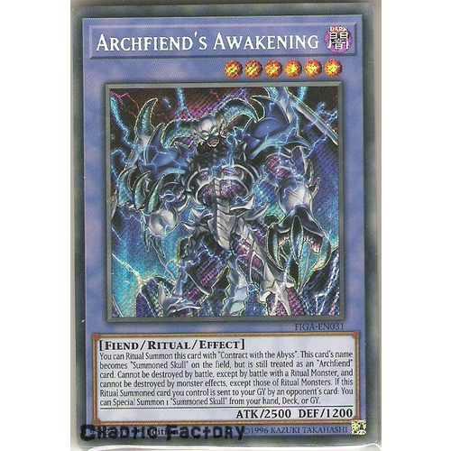 FIGA-EN031 Archfiend's Awakening Secret Rare 1st Edtion NM