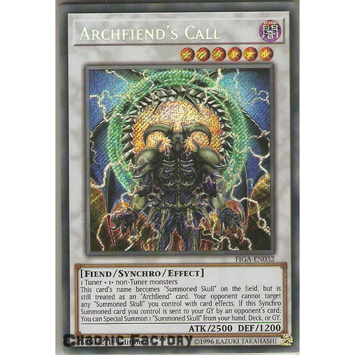 FIGA-EN032 Archfiend's Call Secret Rare 1st Edtion NM