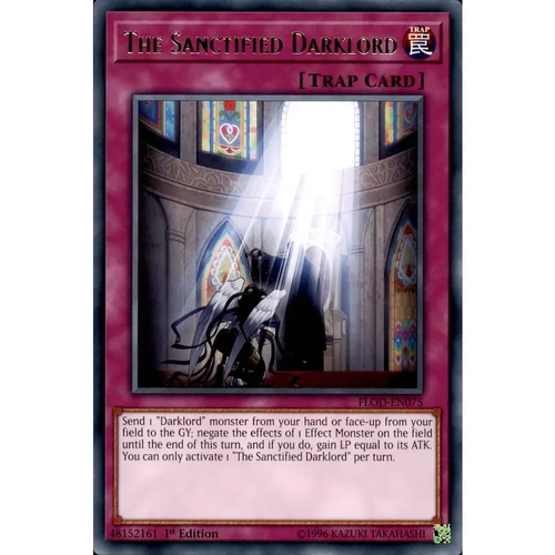FLOD-EN075 The Sanctified Darklord Rare 1st Edition NM