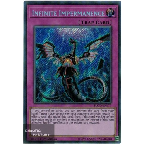 FLOD-EN077 Infinite Impermanence Secret Rare 1st Edition NM