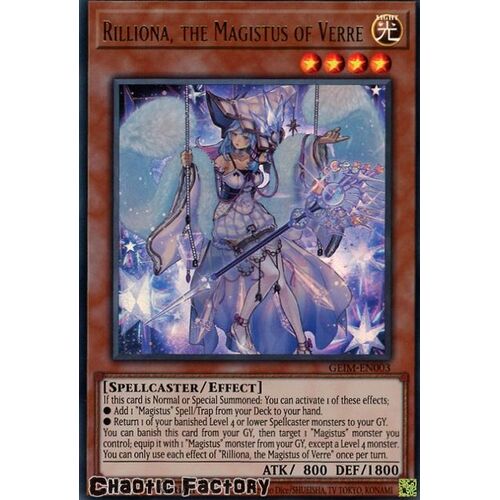 GEIM-EN003 Rilliona, the Magistus of Verre Ultra Rare 1st Edition NM