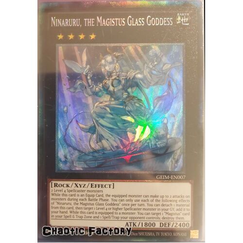 GEIM-EN007 Ninaruru, the Magistus Glass Goddess Collectors Rare 1st Edition NM
