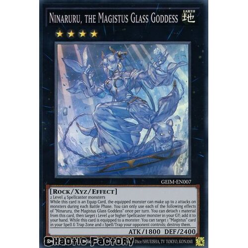 GEIM-EN007 Ninaruru, the Magistus Glass Goddess Super Rare 1st Edition NM